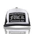 Chrome Hearts Fuck Hollywood Trucker Hat Black/White