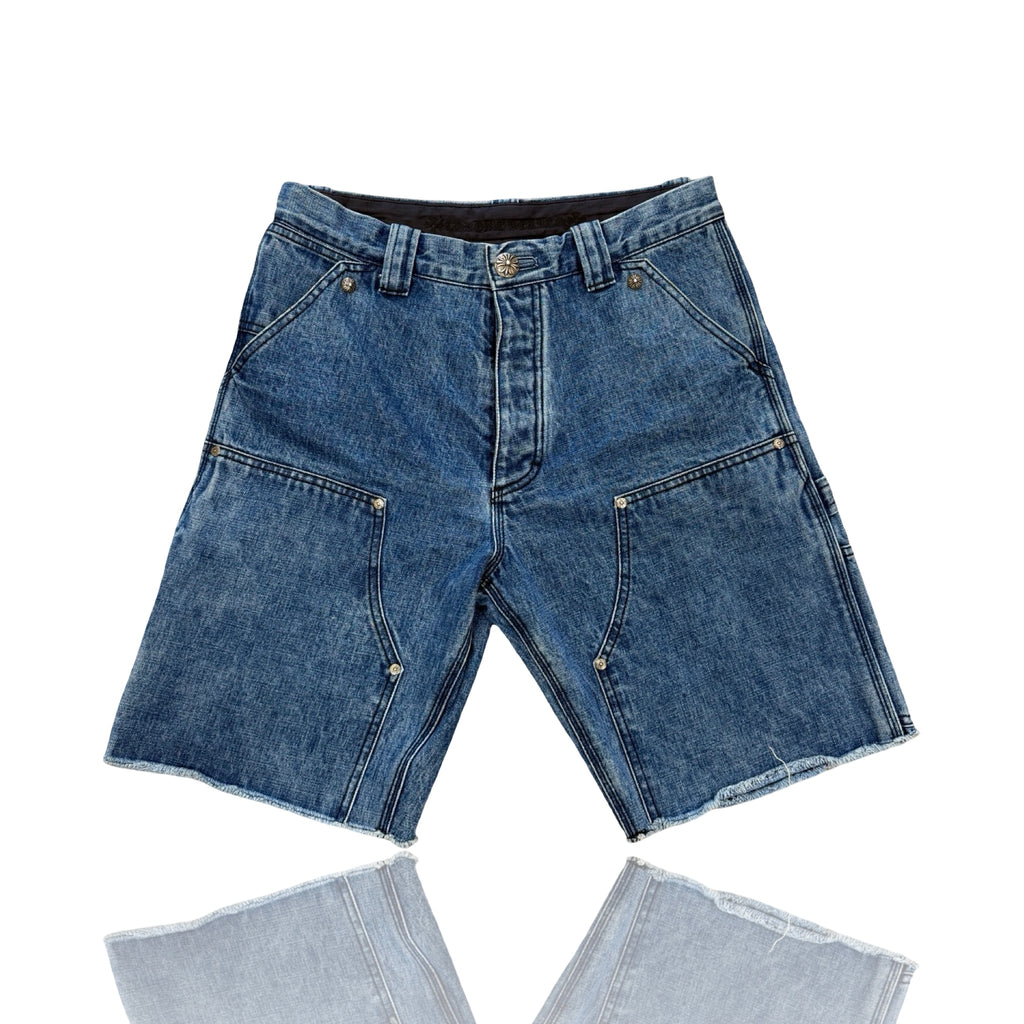 Chrome Hearts Double Knee Carpenter Denim Shorts Blue