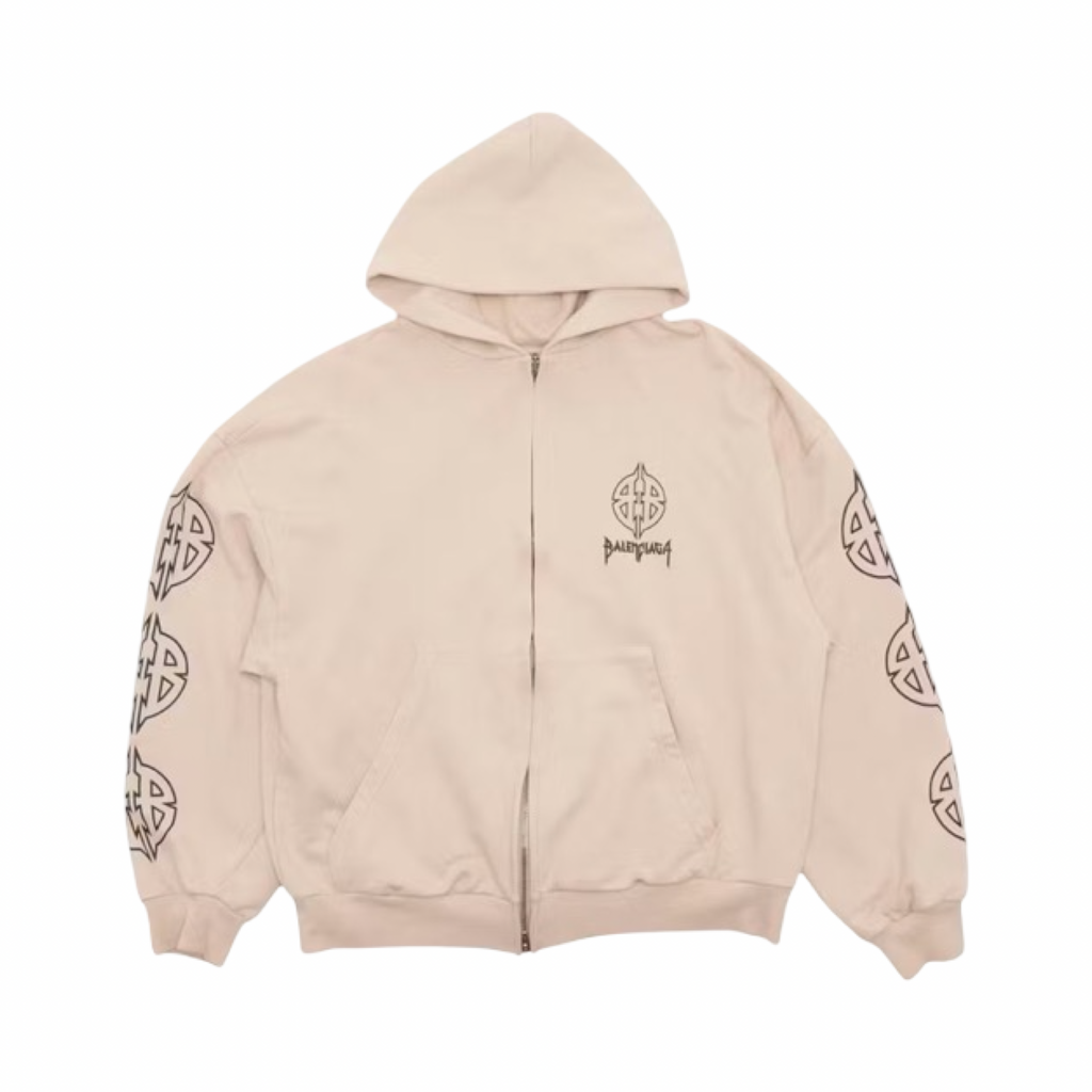 Balenciaga Metal BB Stencil Zip Up