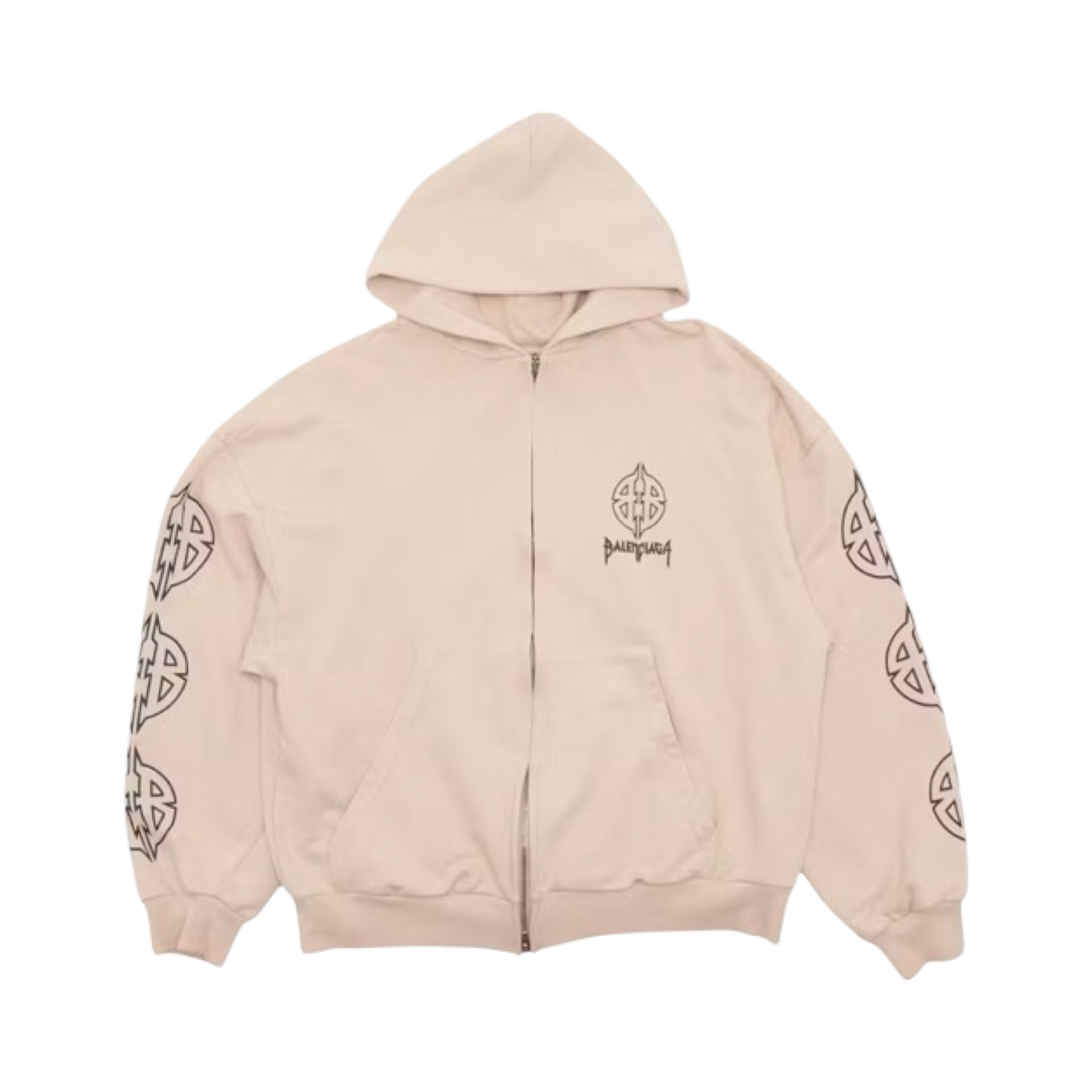 Balenciaga Metal BB Stencil Zip Up