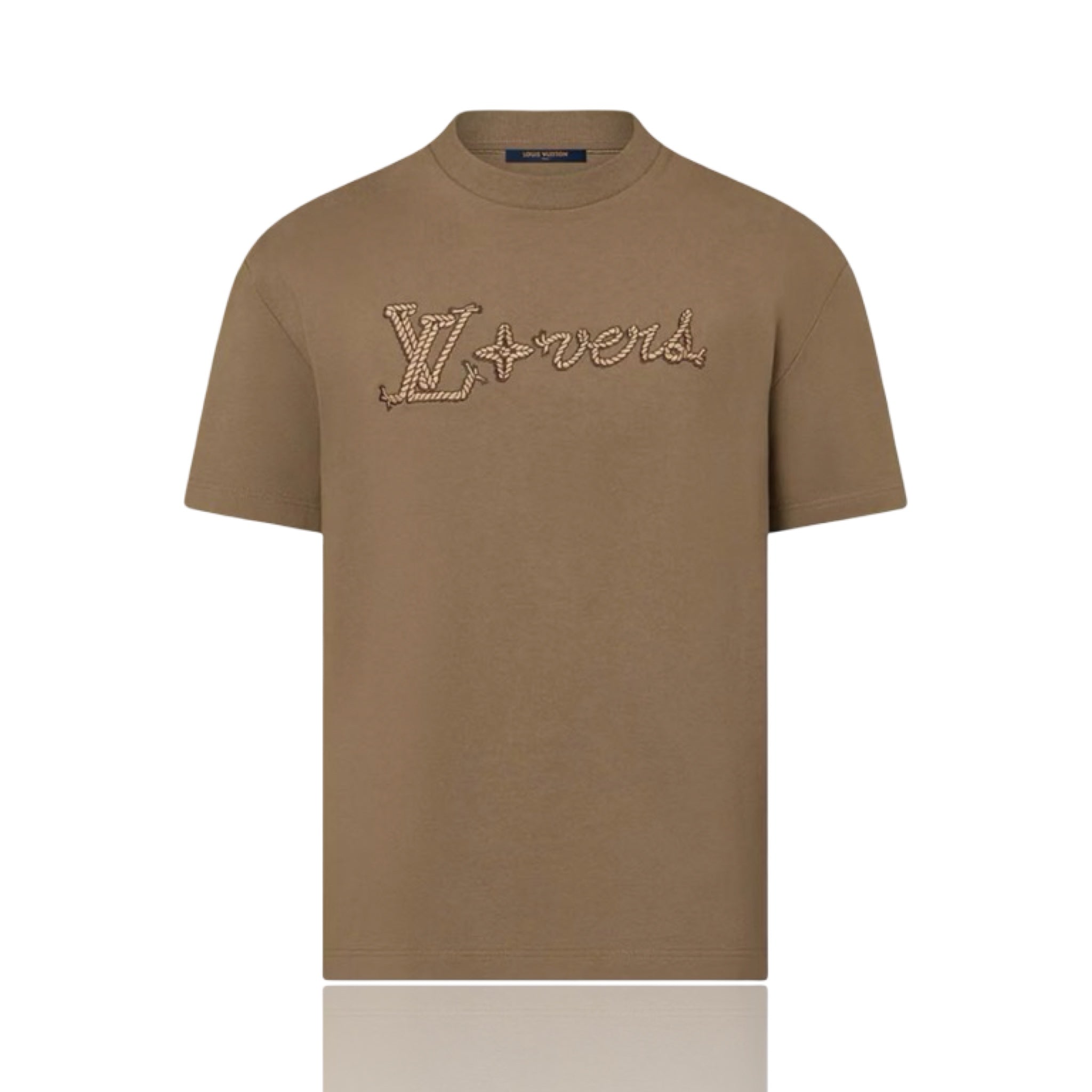Louis Vuitton Embroidered Logo Brown Tee