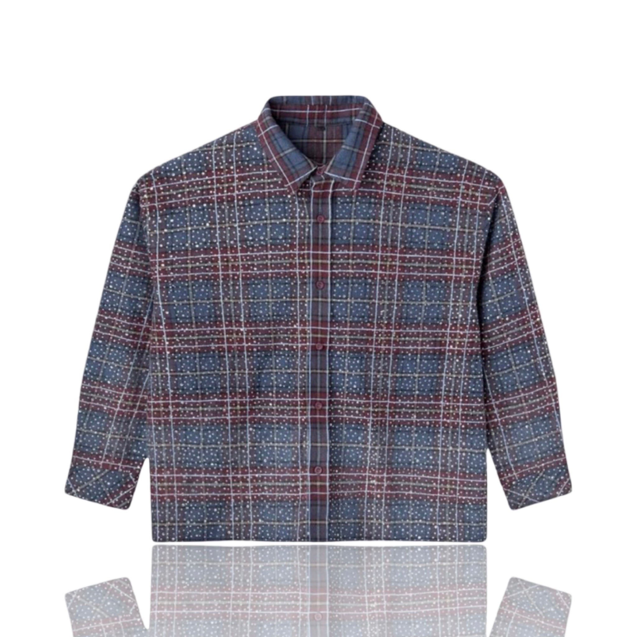Happy Memories Don't Die Disco Flannel Navy Red