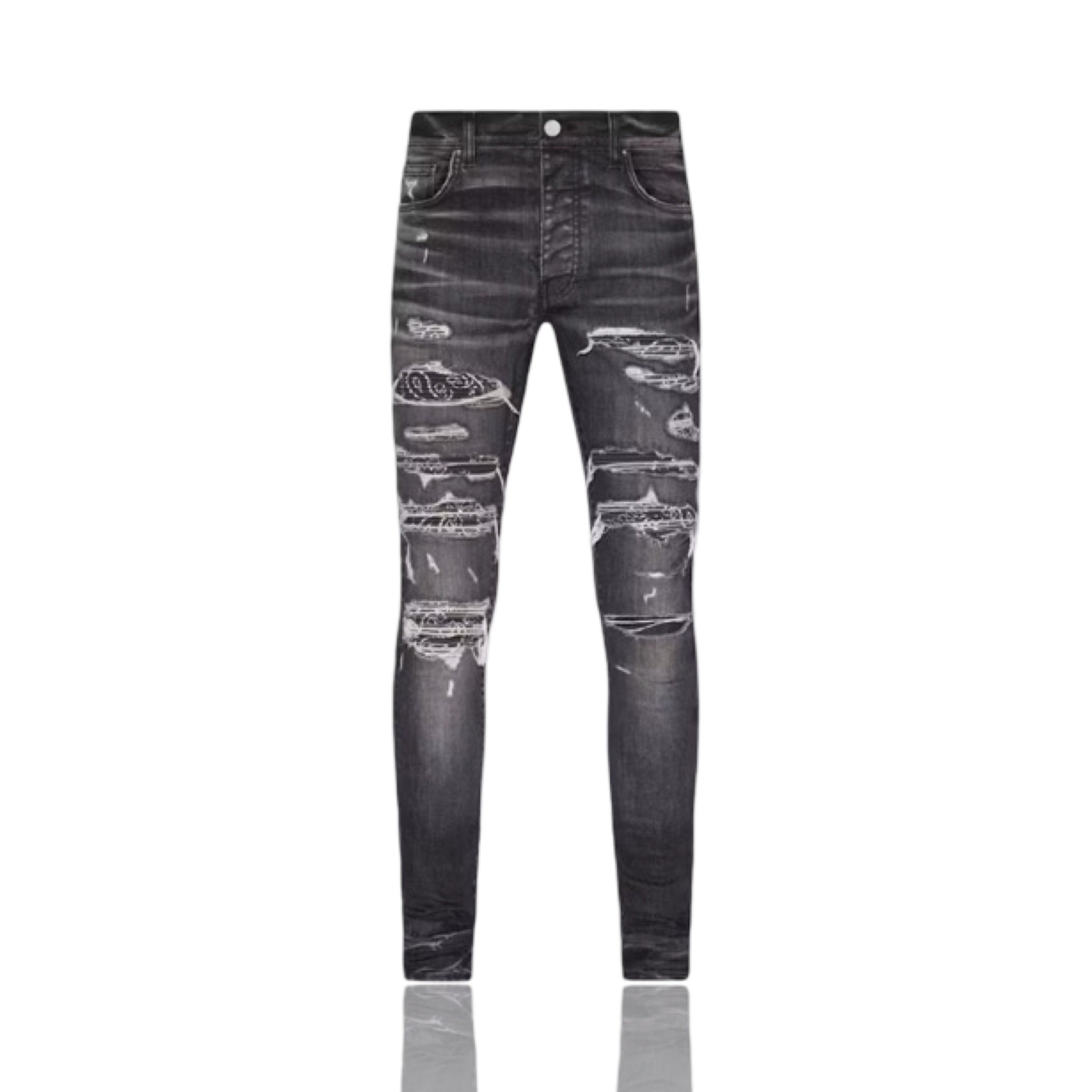 Amiri Thrasher Grey Bandana Jeans