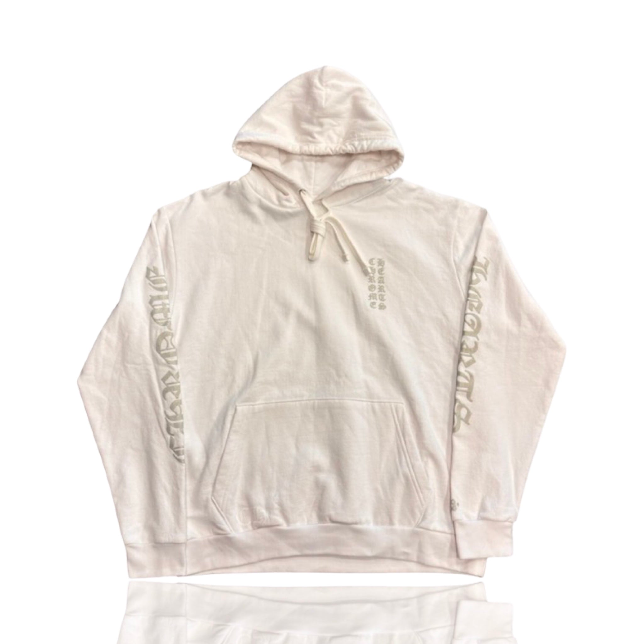 Chrome Hearts Vertical Logo Silver White Glitter Hoodie