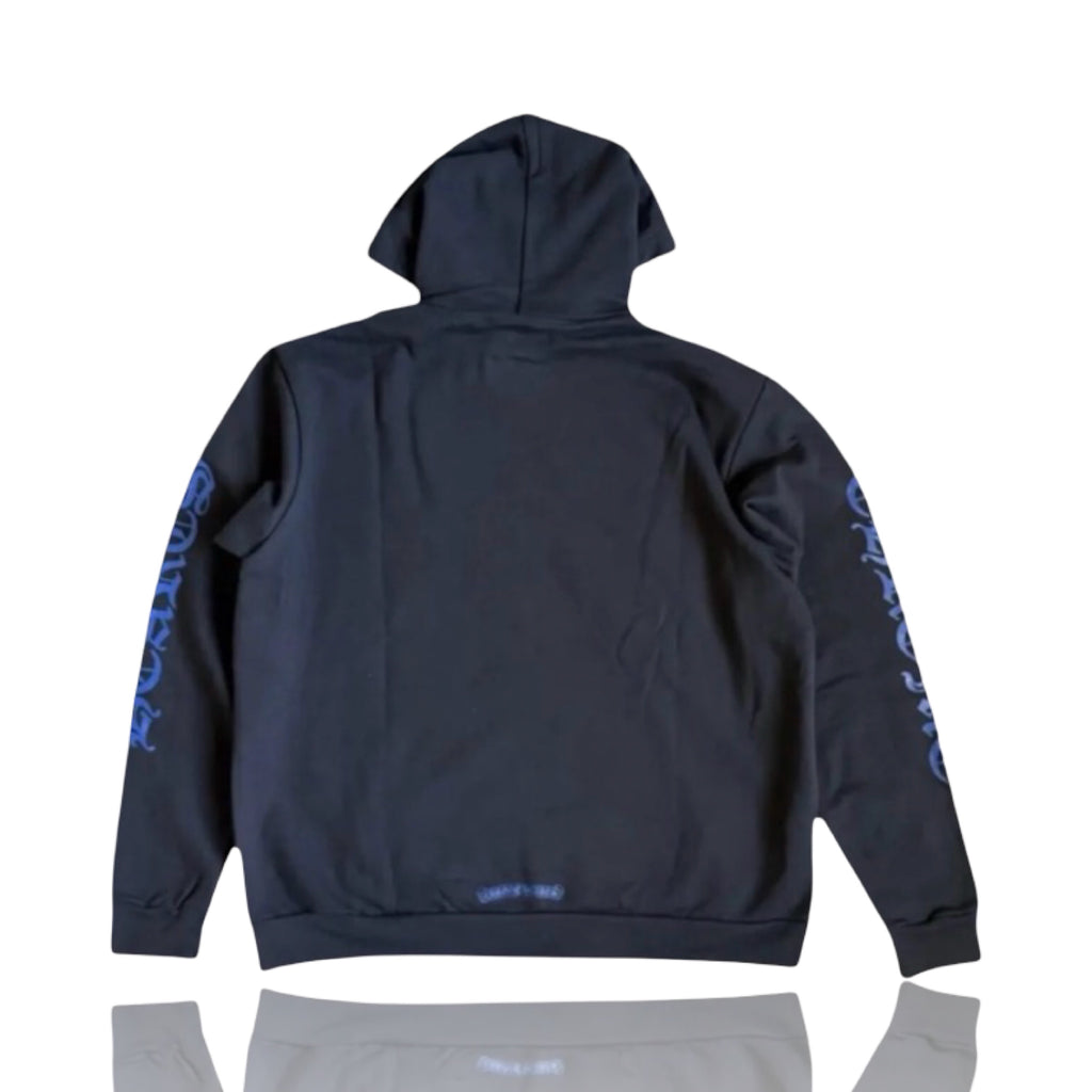 Chrome Hearts Vertical Logo Hoodie Black/Blue