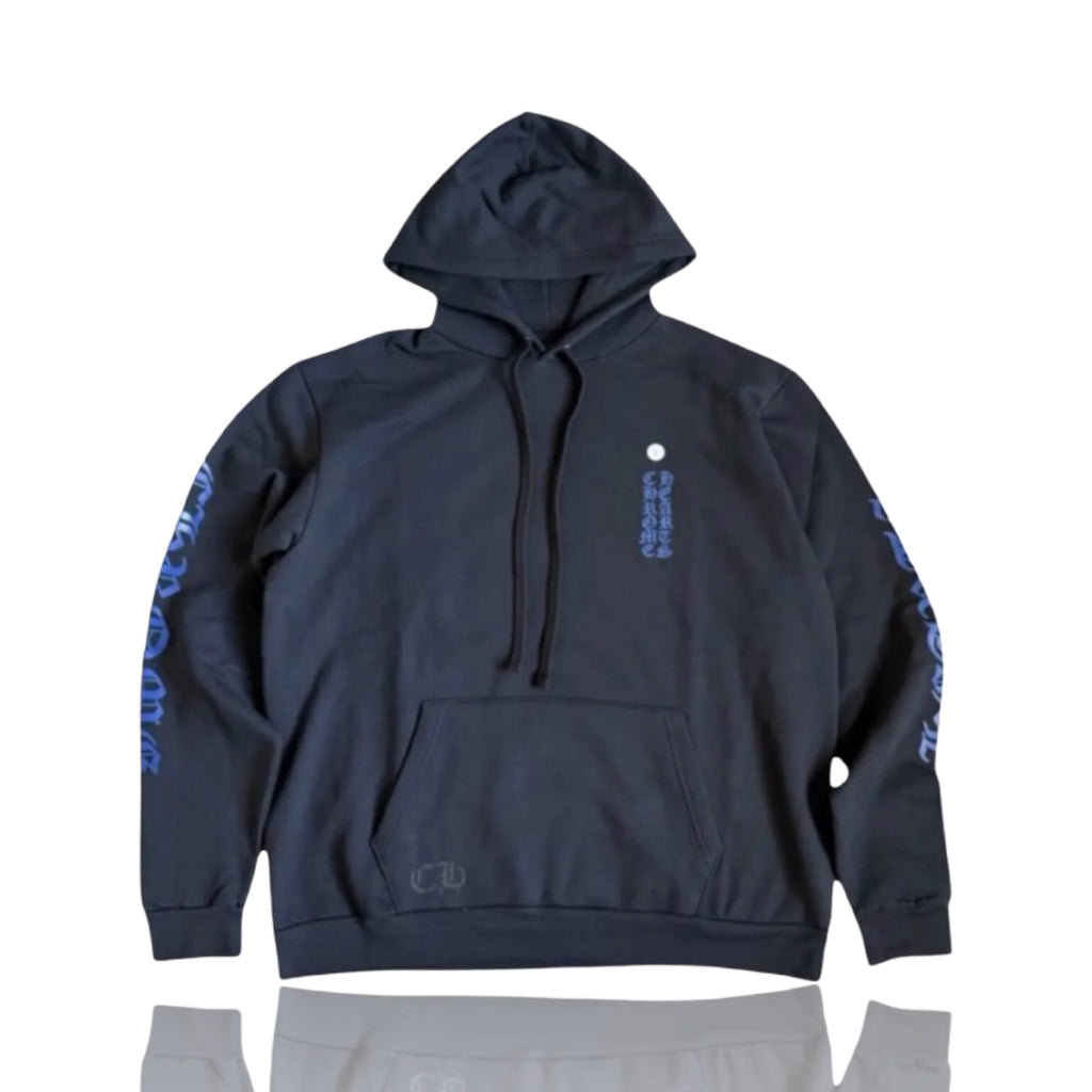 Chrome Hearts Vertical Logo Hoodie Black/Blue