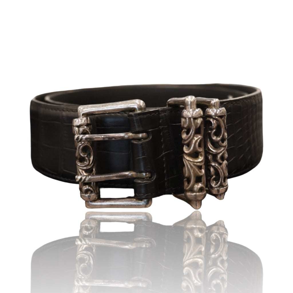 Chrome Hearts Alligator Roller Belt Black