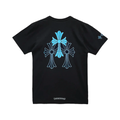 Chrome Hearts Triple Blue Cross Multi Logo Tee Black