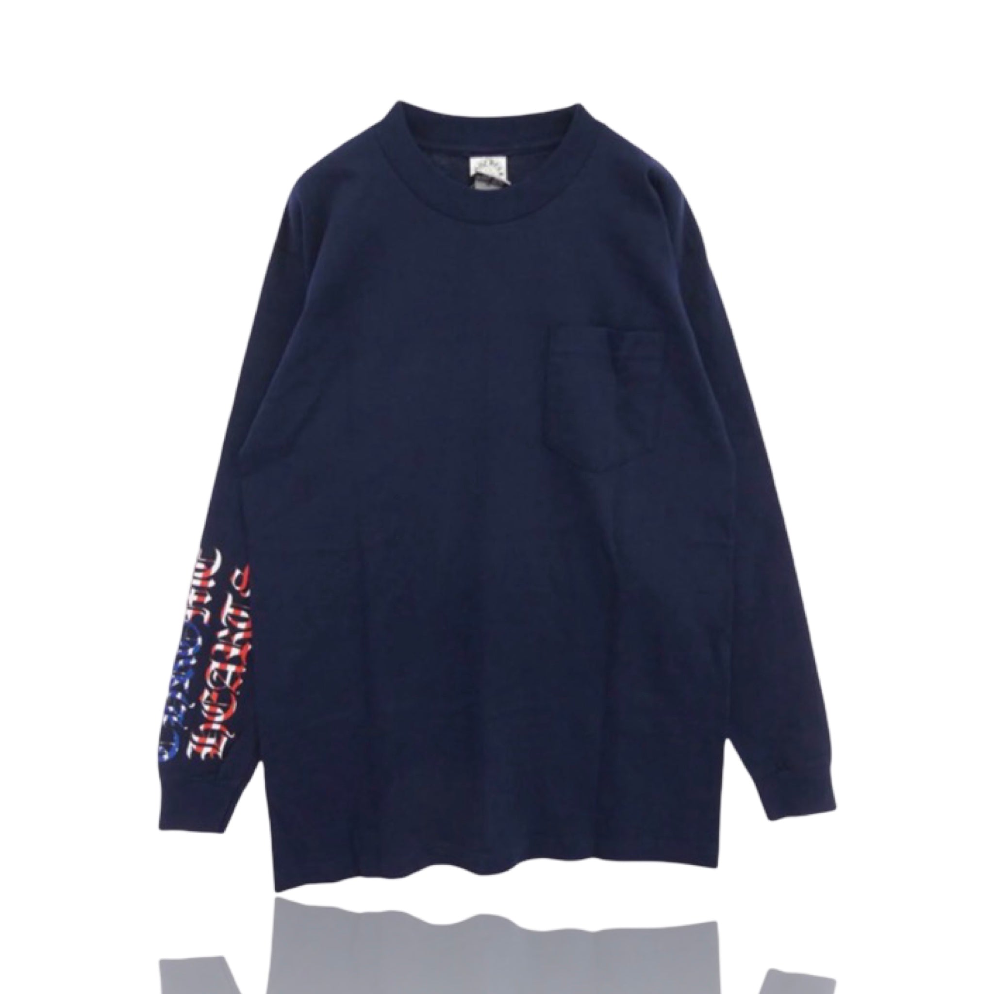 Chrome Hearts American Flag Navy Long-Sleeve