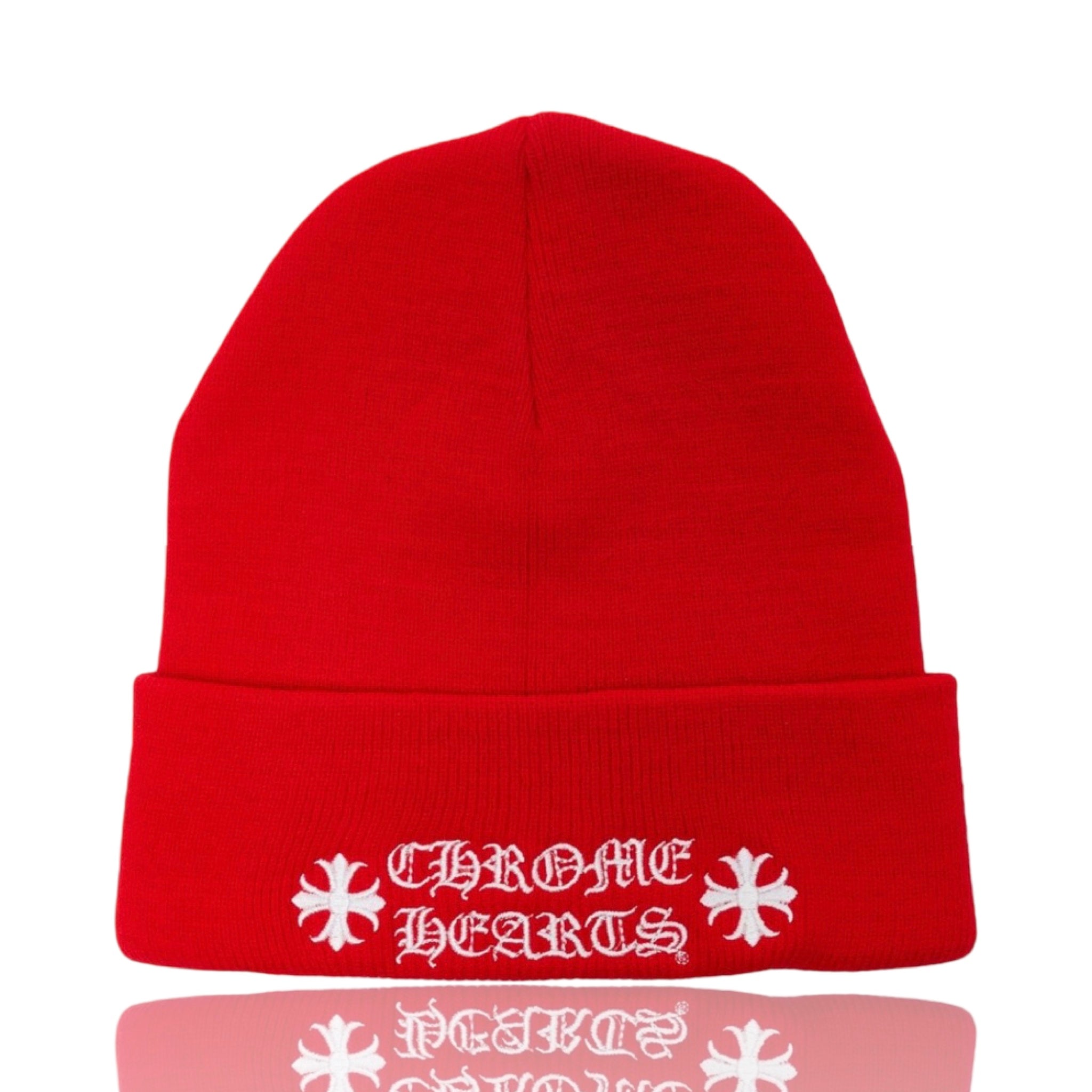 Chrome Hearts Red White Watch Cap Beanie