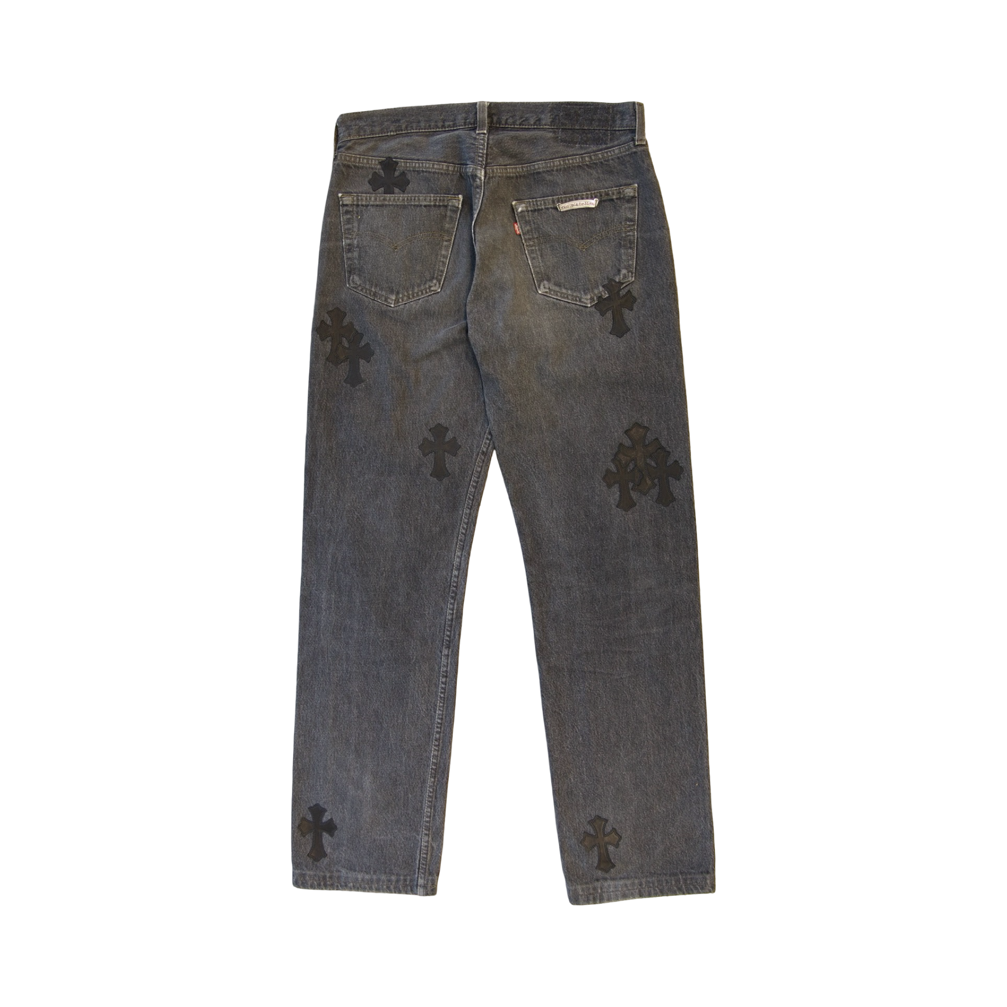 Chrome Hearts Levi's 501 Cross Patch Black Wash Jeans