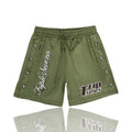 Triple Sevens 07 Nylon Button Up Shorts Olive