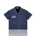 Triple Sevens 07 Nylon Button Up Shirt Navy