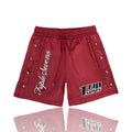 Triple Sevens 07 Nylon Button Up Shorts Red