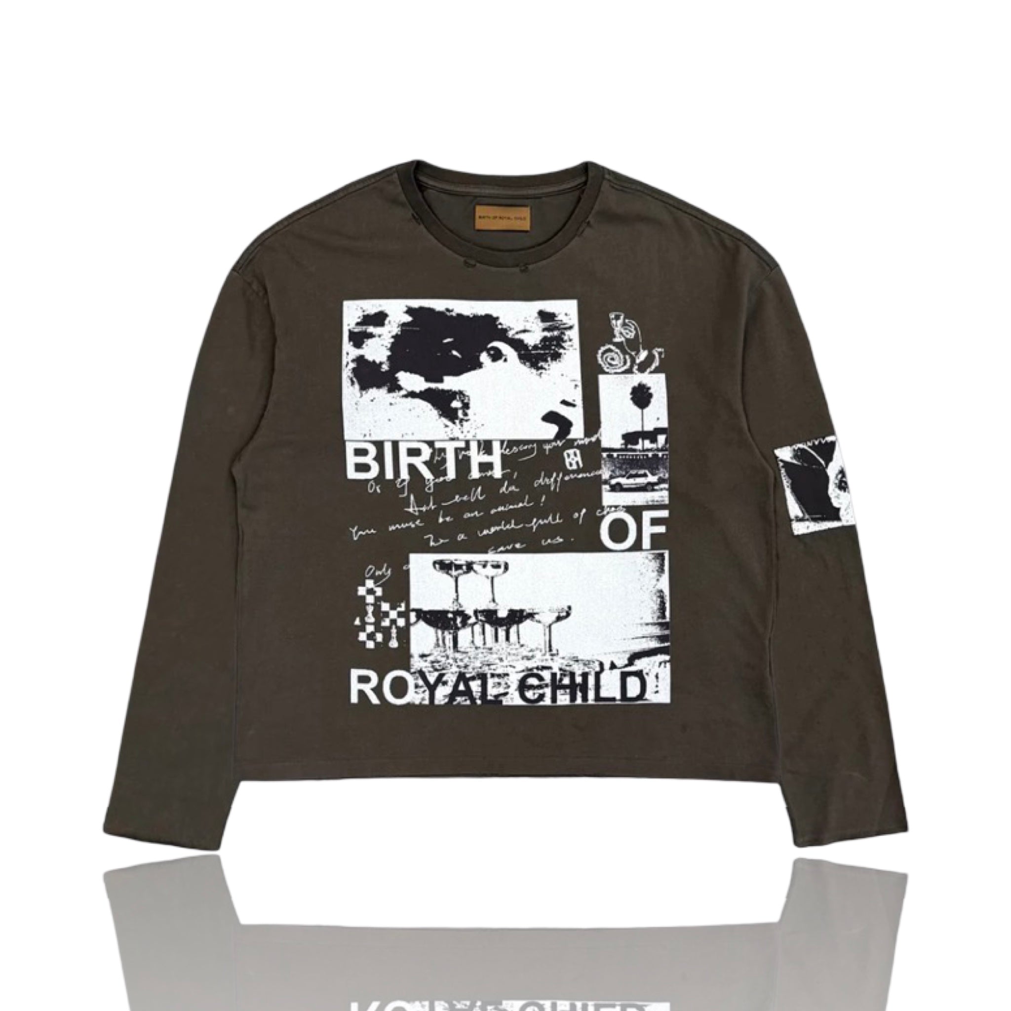 Birth Of Royal Child Hollywood Long Sleeve Tee Black
