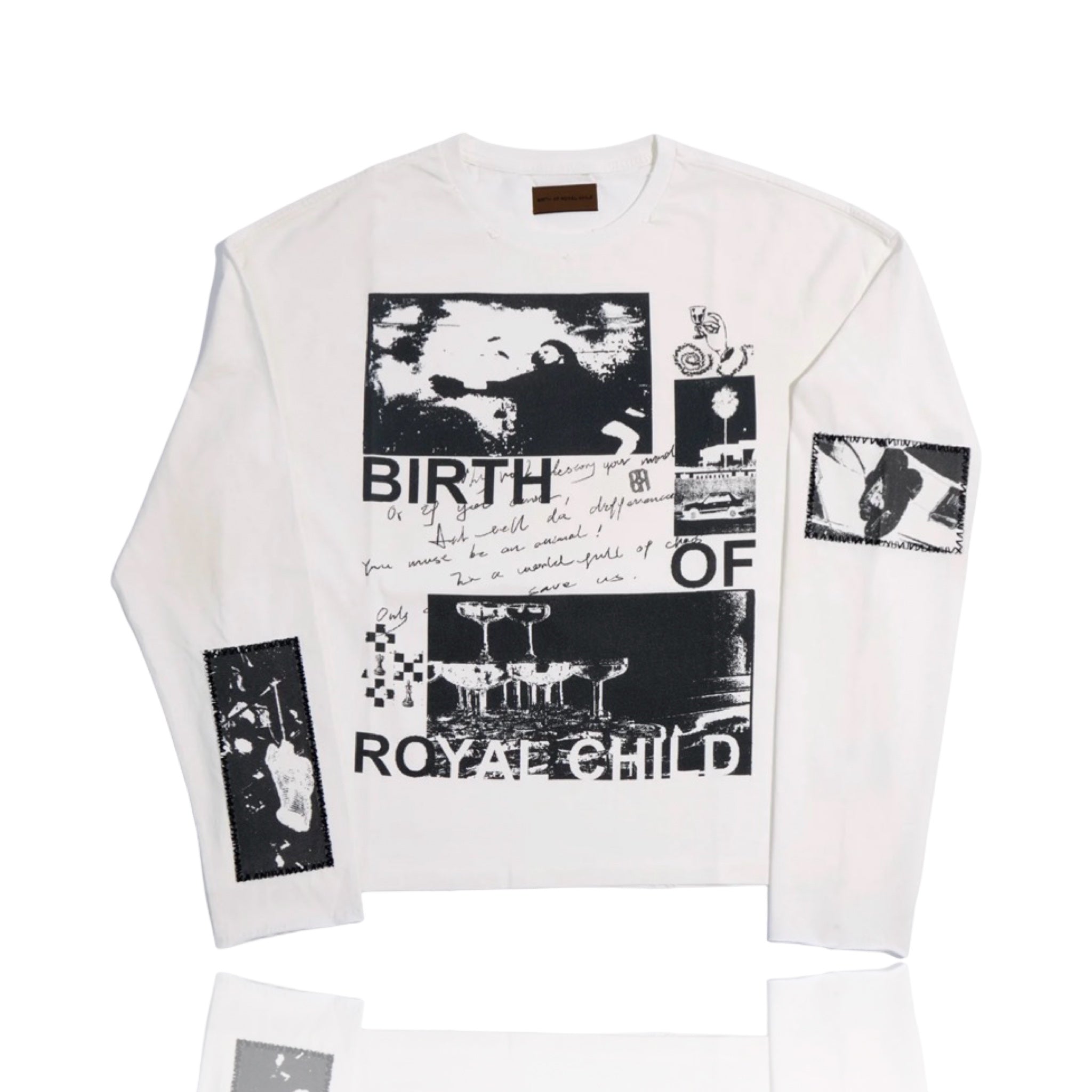 Birth Of Royal Child Hollywood Long Sleeve Tee White