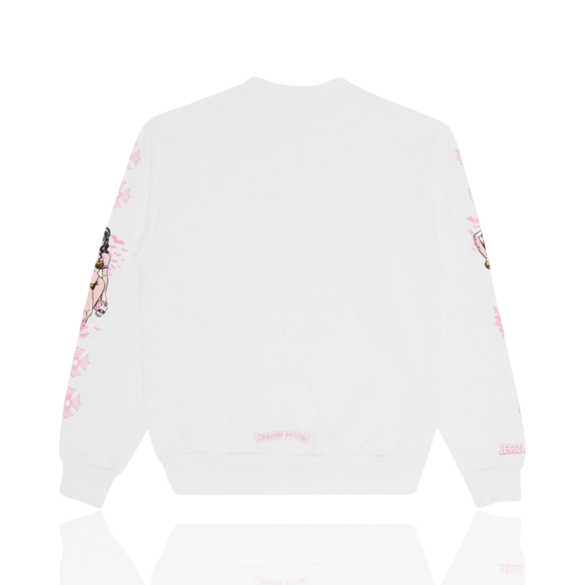 Chrome Hearts Deadly Doll White/Pink Crewneck