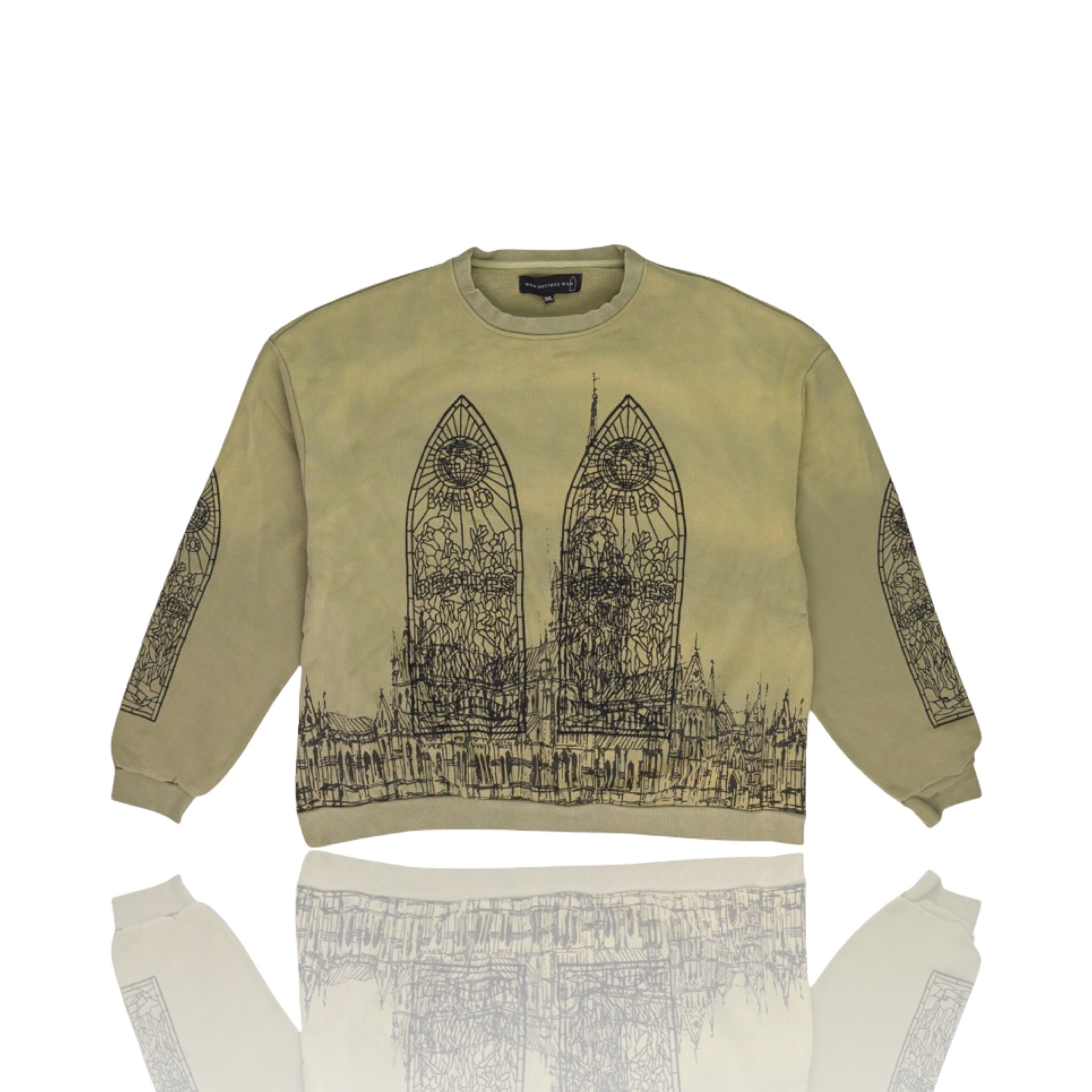 Who Decides War Green Cathedral Sweatshirt
