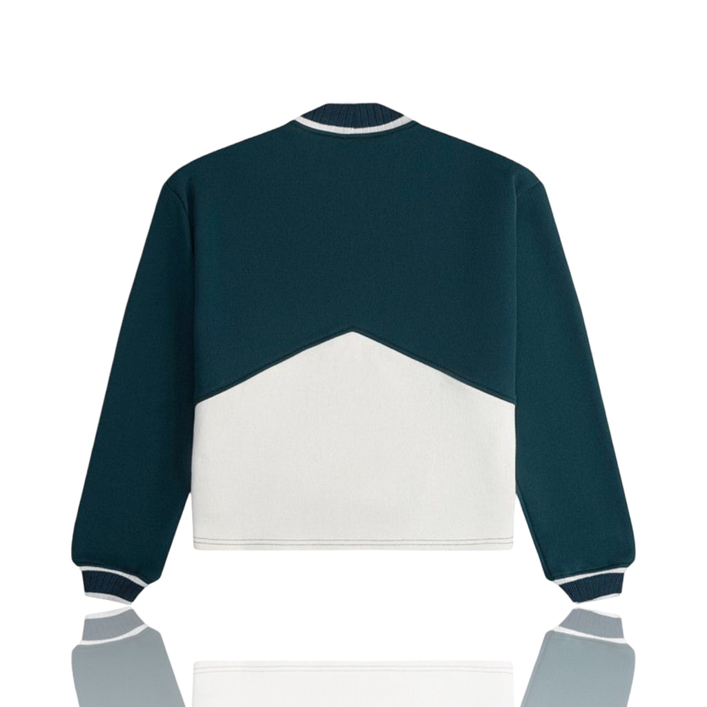 Rhude R Patch Terry Cardigan Teal Cream