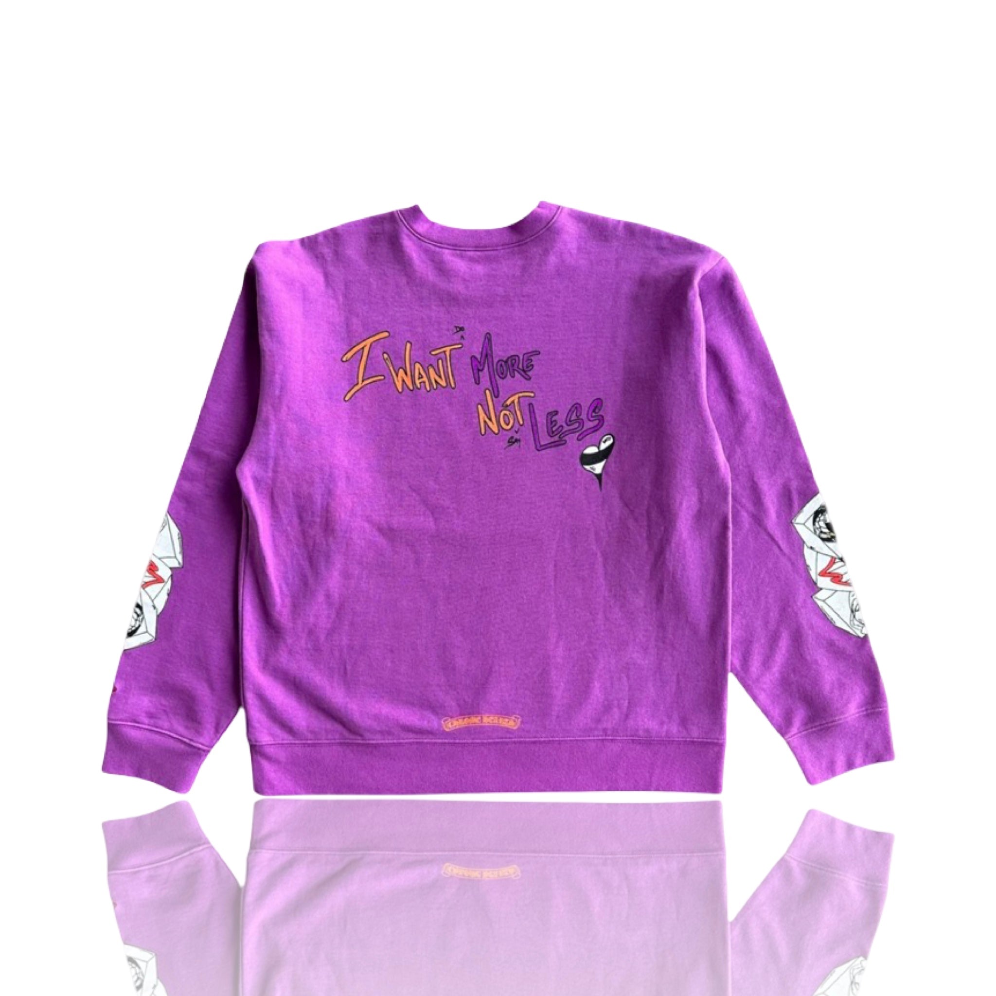Chrome Hearts Matty Boy Purple More Not Less Crewneck