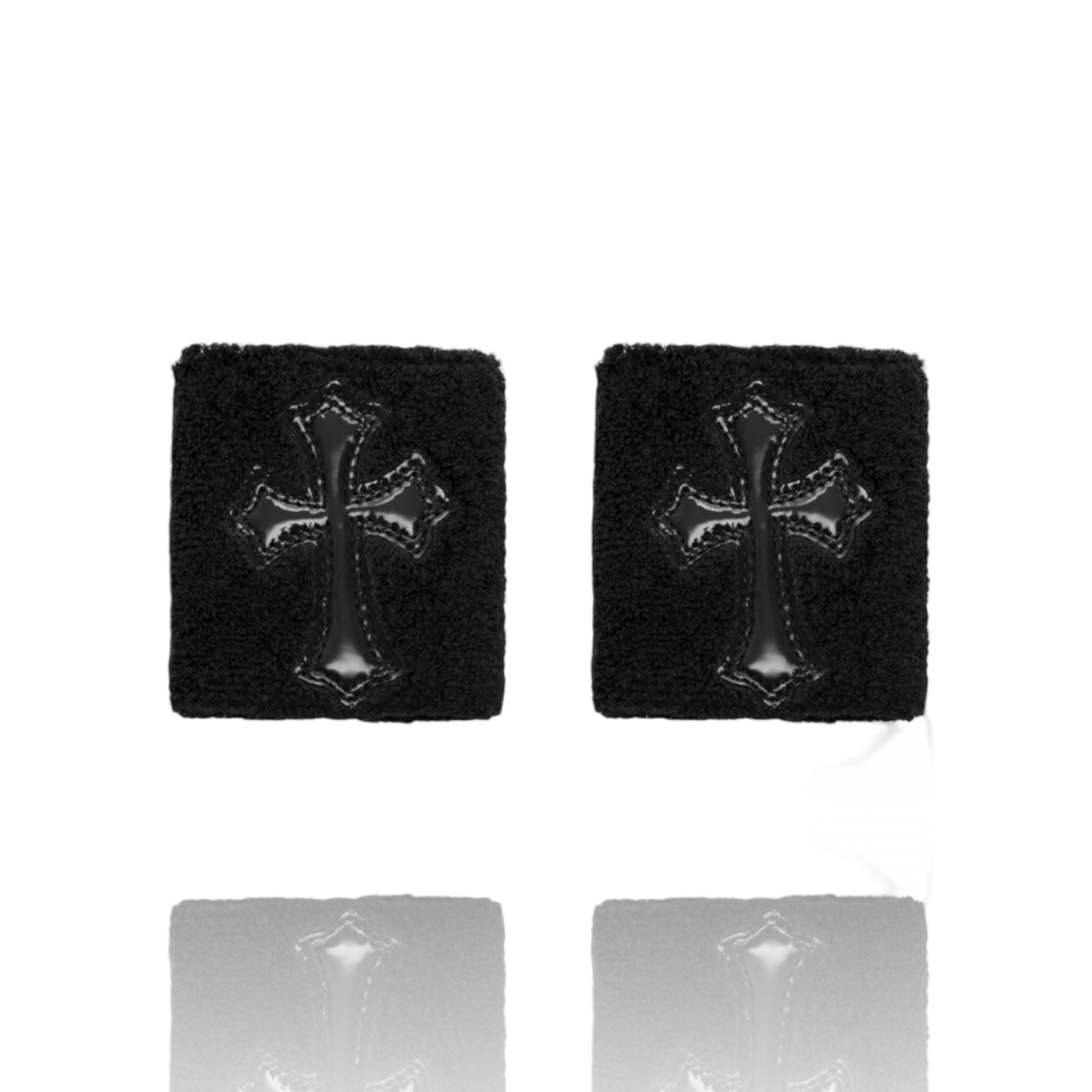 Chrome Hearts Leather Wristband Black/Black