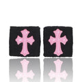 Chrome Hearts Leather Wristband Black/Pink