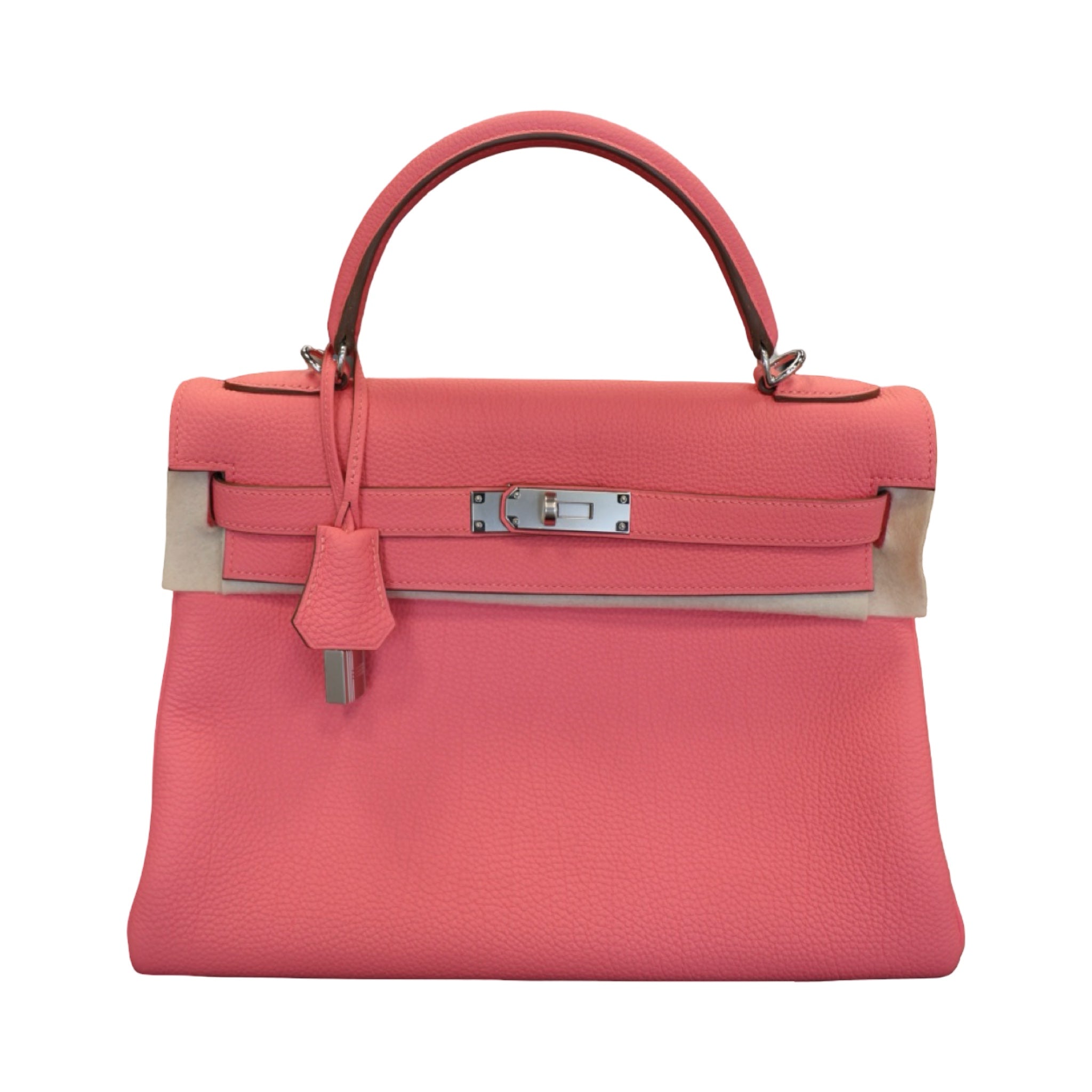 Hermes Rose Azalee Palladium Kelly 32