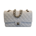 Chanel White Caviar Medium Classic Flap