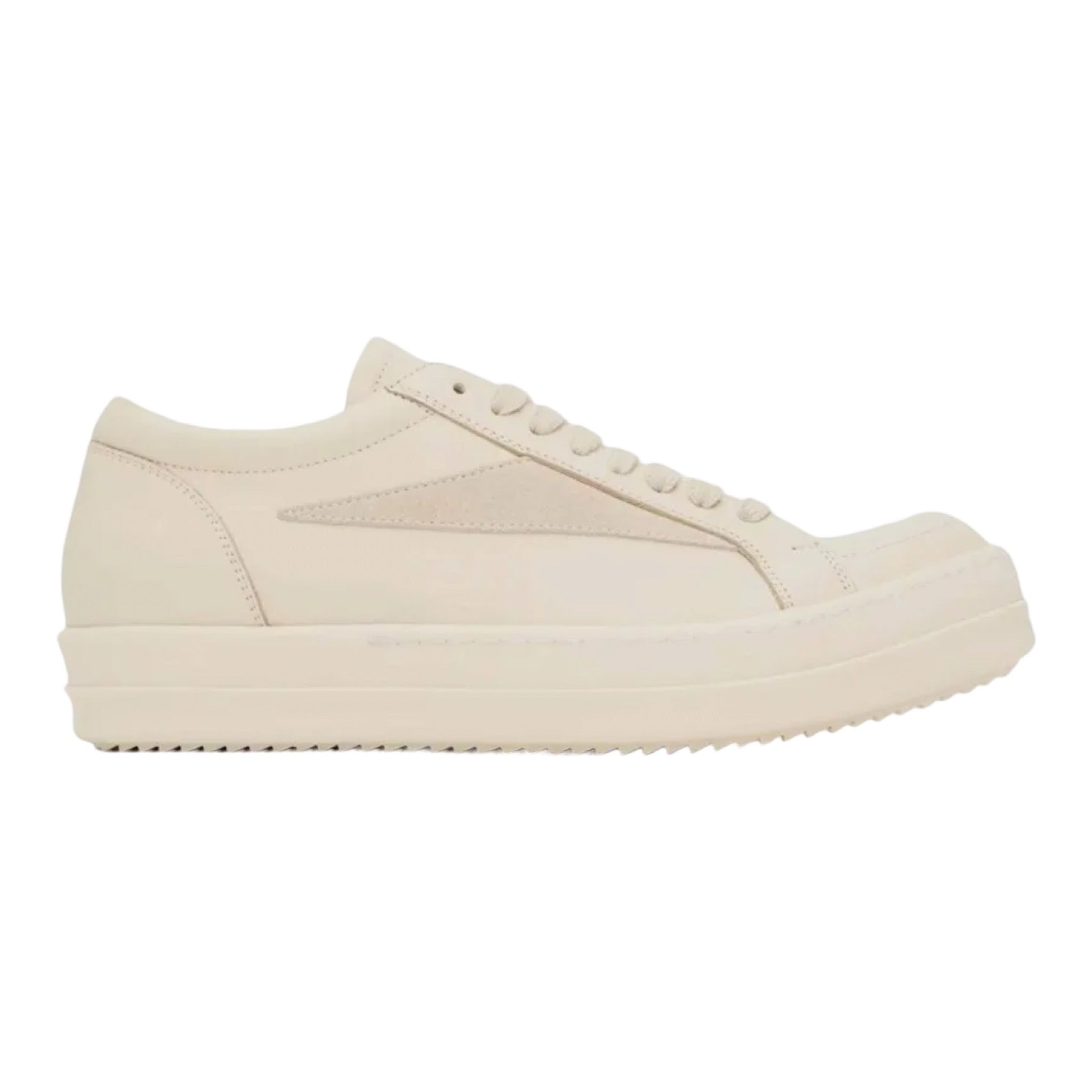 Rick Owens Leather Vintage Sneaks Cream/Milk
