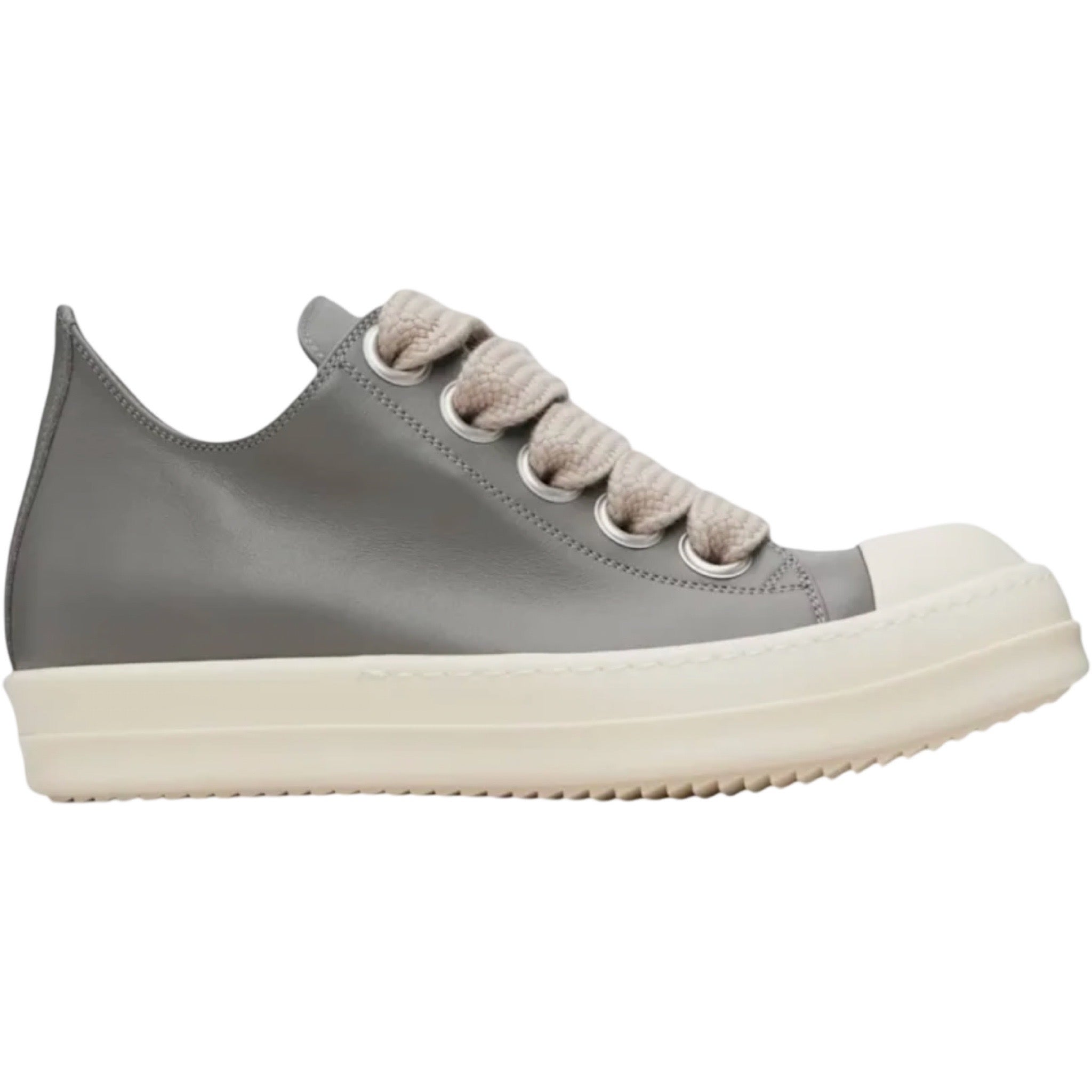 Rick Owens Leather Jumbo Lace Low Euca/Milk