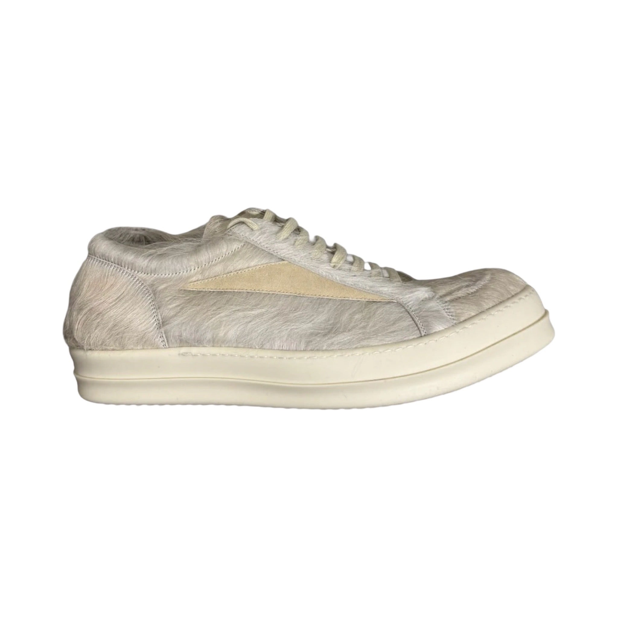 Rick Owens Pony Hair Vintage Sneaks Milk/Milk