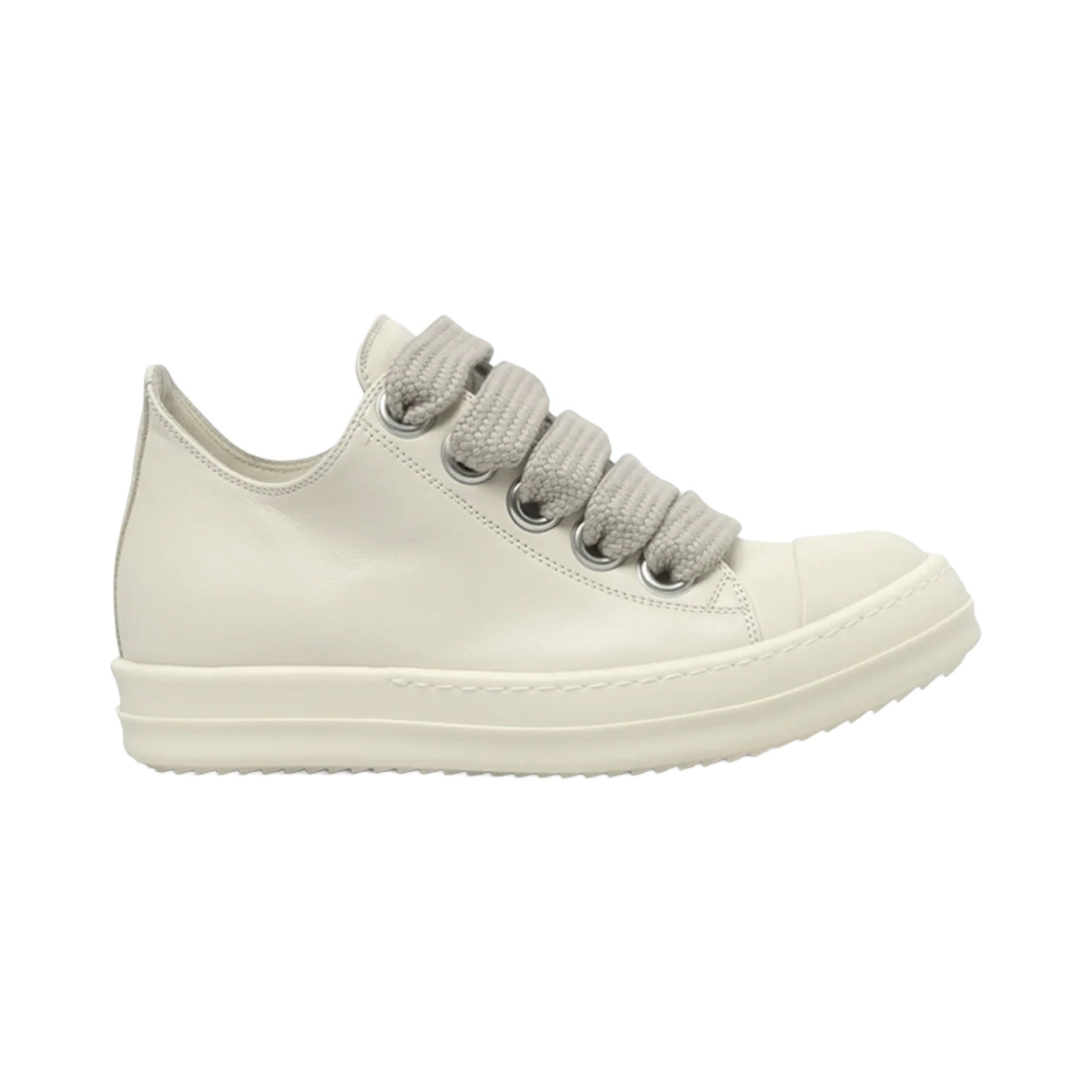 Rick Owens Leather Jumbo Lace Low Milk/Milk