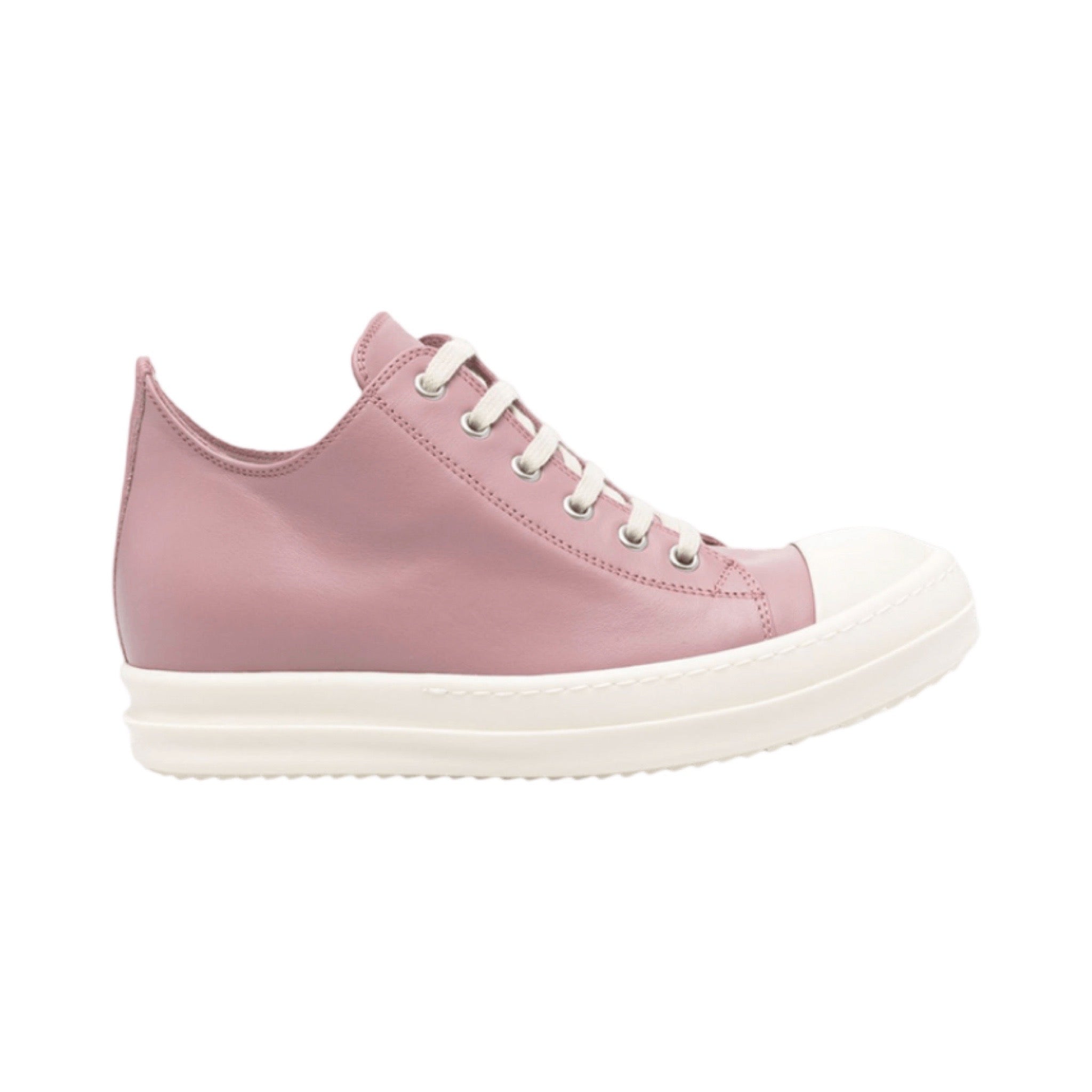 Rick Owens Leather Ramone Low Dusty Pink/Milk