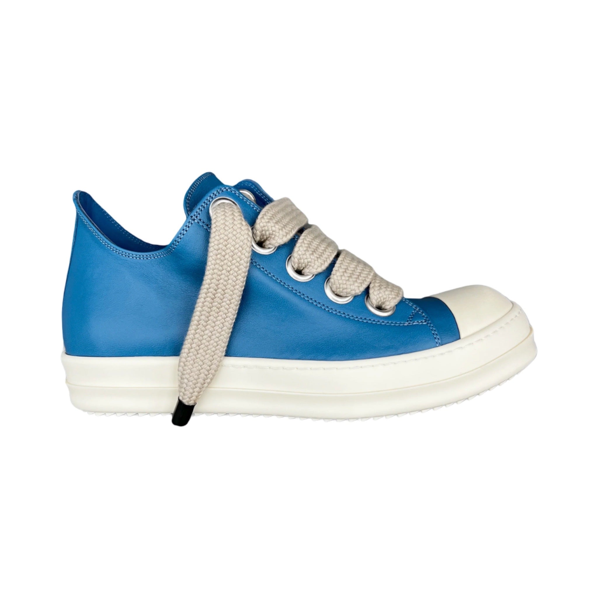 Rick Owens Leather Jumbo Lace Low Nublu/Milk