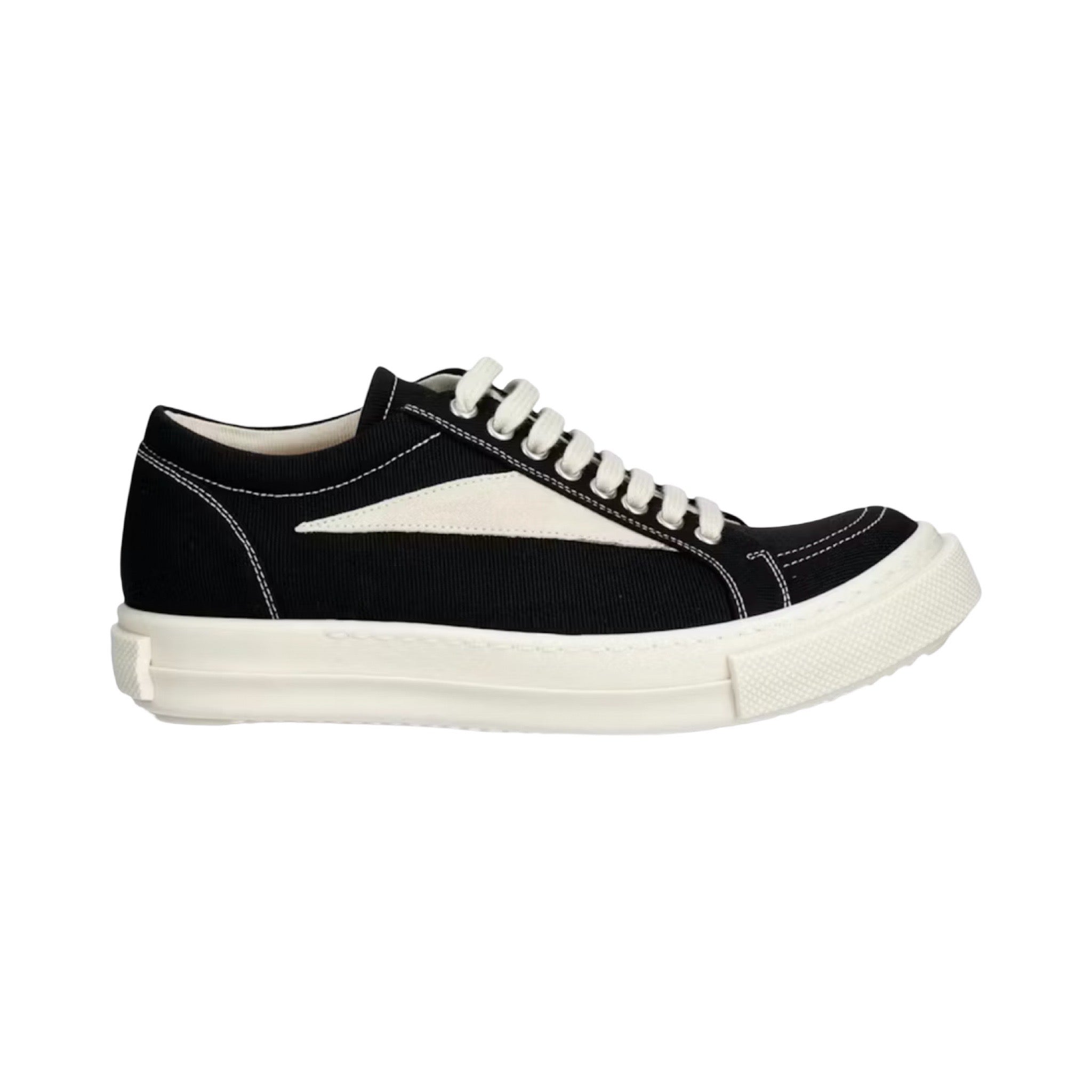 Rick Owens DRKSHDW Canvas Vintage Sneaks Black/Milk 2.0