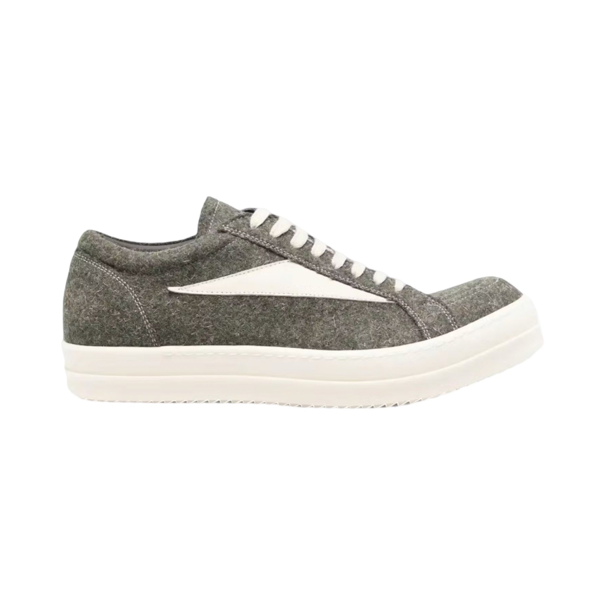 Rick Owens Suede Vintage Sneaks Bosco/Milk