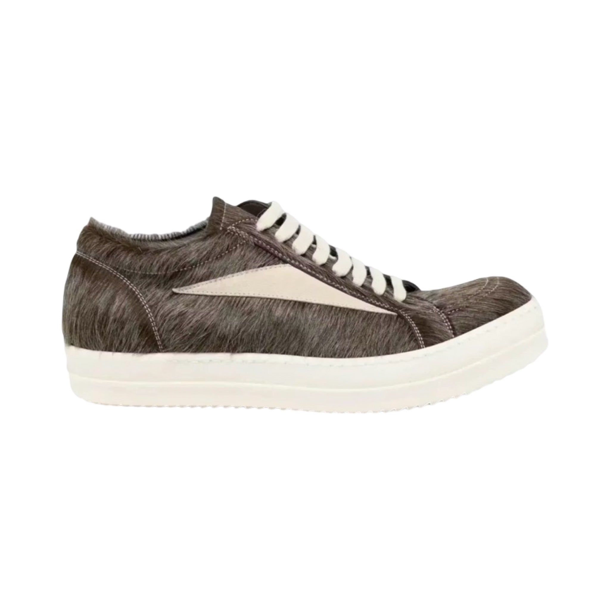 Rick Owens Pony Hair Vintage Sneaks Indigo/Milk
