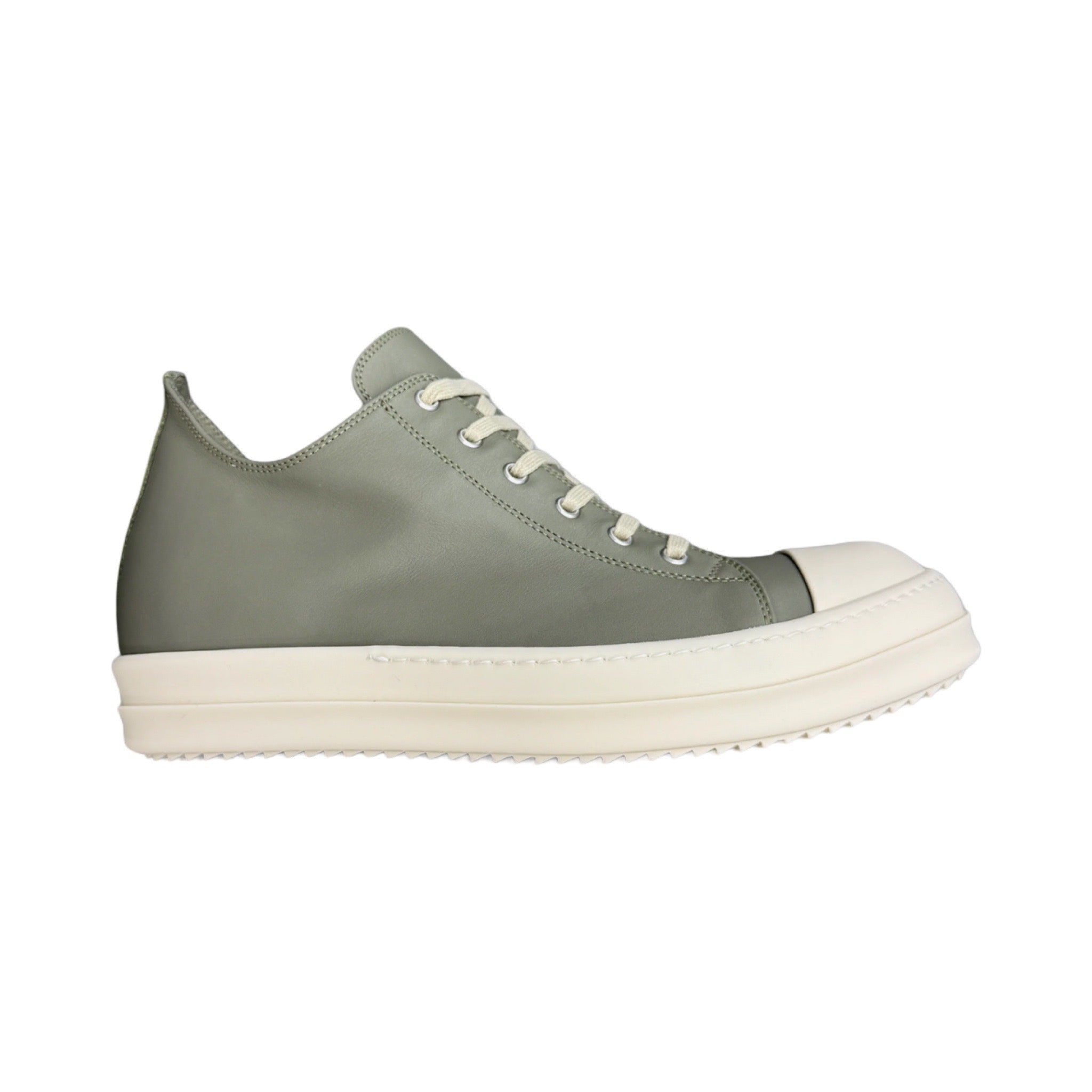 Rick Owens Leather Ramone Low Celadon/Milk