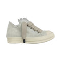 Rick Owens Leather Jumbo Lace Low Furry Milk/Milk