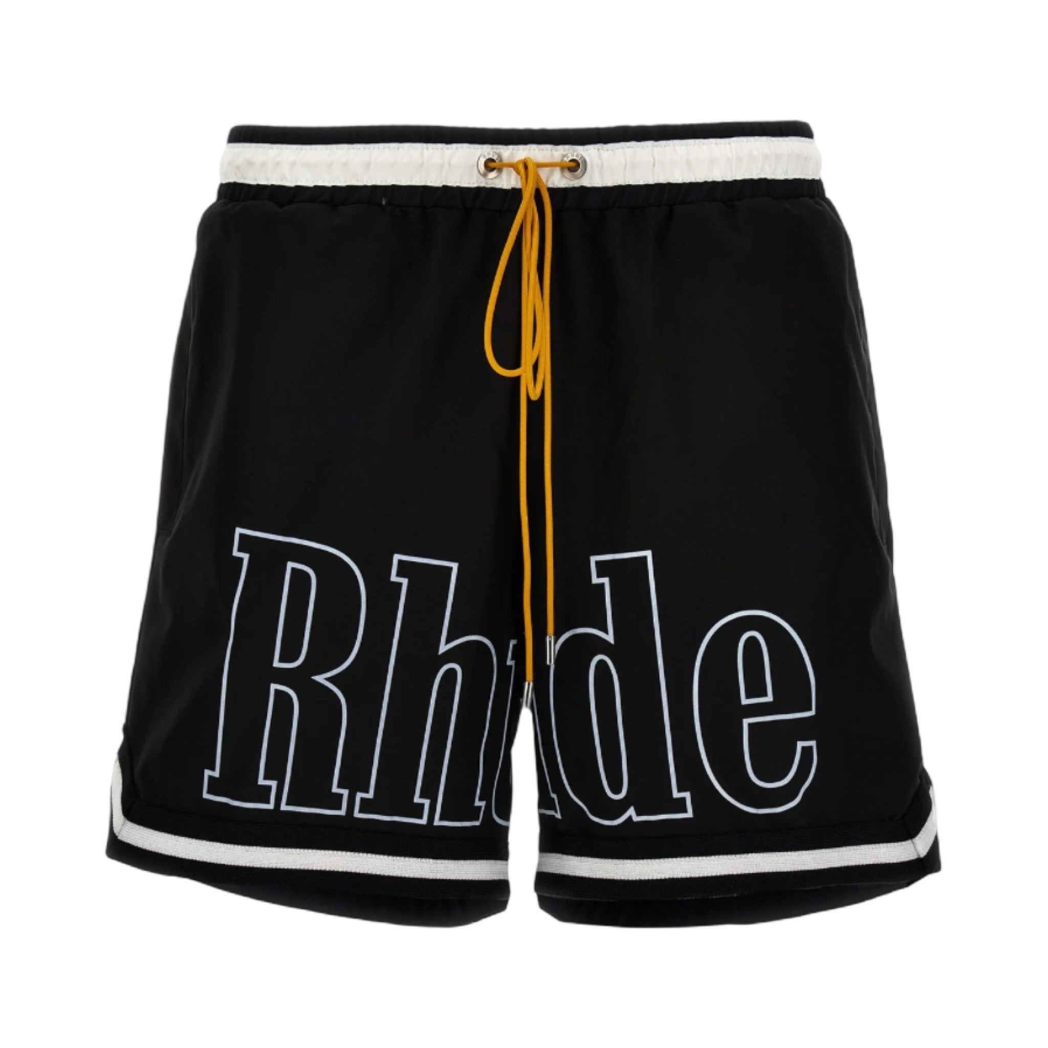 Rhude Basketball Logo Swim Short Black