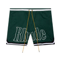 Rhude Logo Basketball Swim Shorts Forest Green