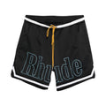 Rhude Logo Basketball Swim Shorts Black/Blue