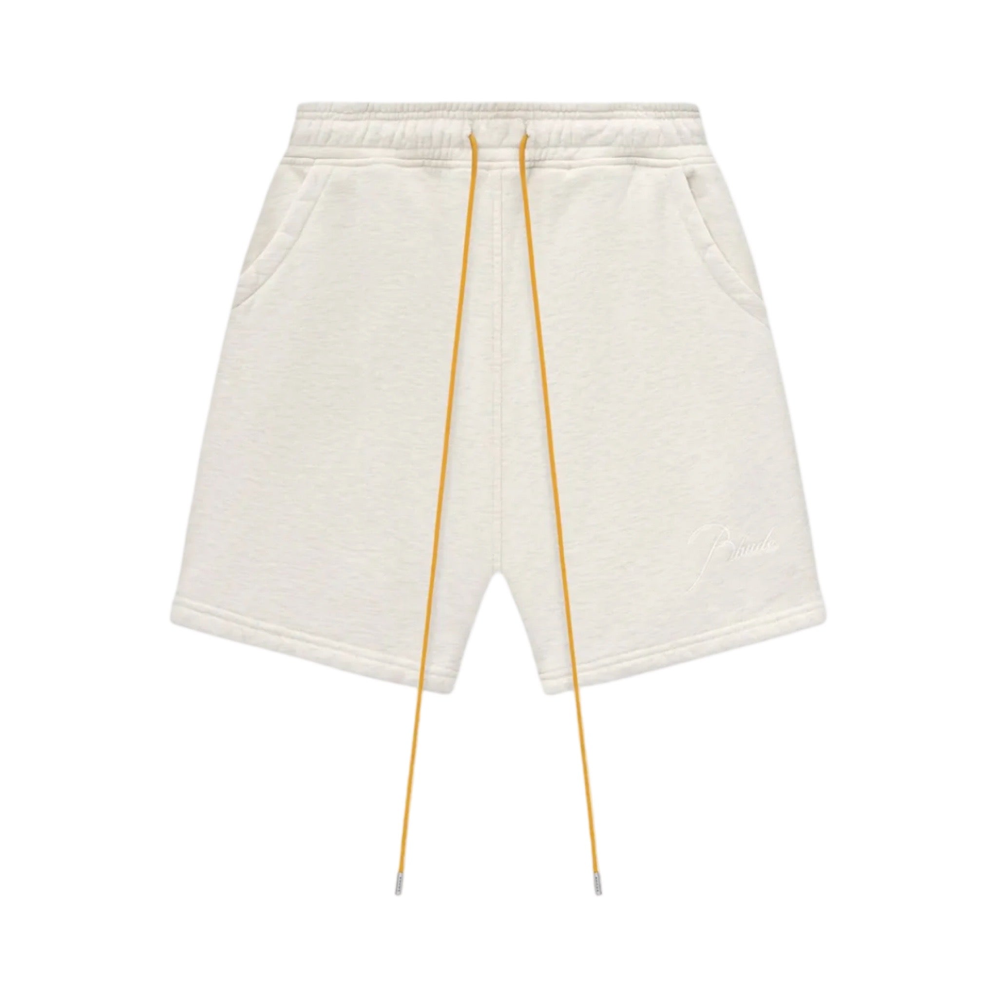 Rhude Logo Embroidered Sweat Shorts Oat