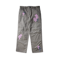 Chrome Hearts Pink Cross Leather Patch Carpenter Pants