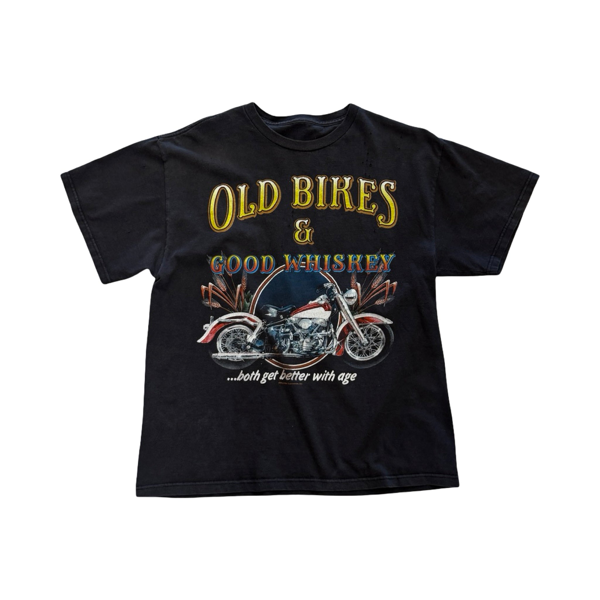 *Better With Age 90's Bikers And Good Whiskey Black Tee