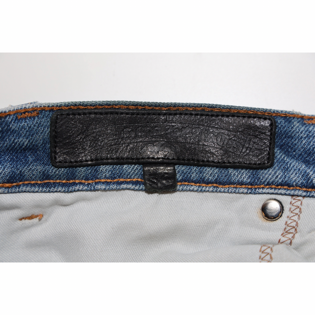 Chrome Hearts Levi's 517 Blue & Red Cross Patch Stencil Jeans