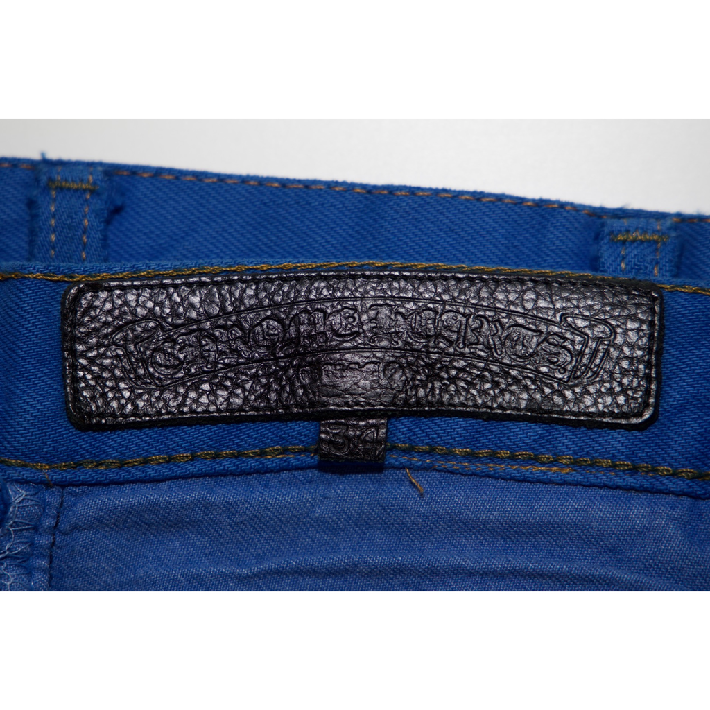 Chrome Hearts Levi's 501 London Exclusive Blue Dyed Cross Patch Jeans