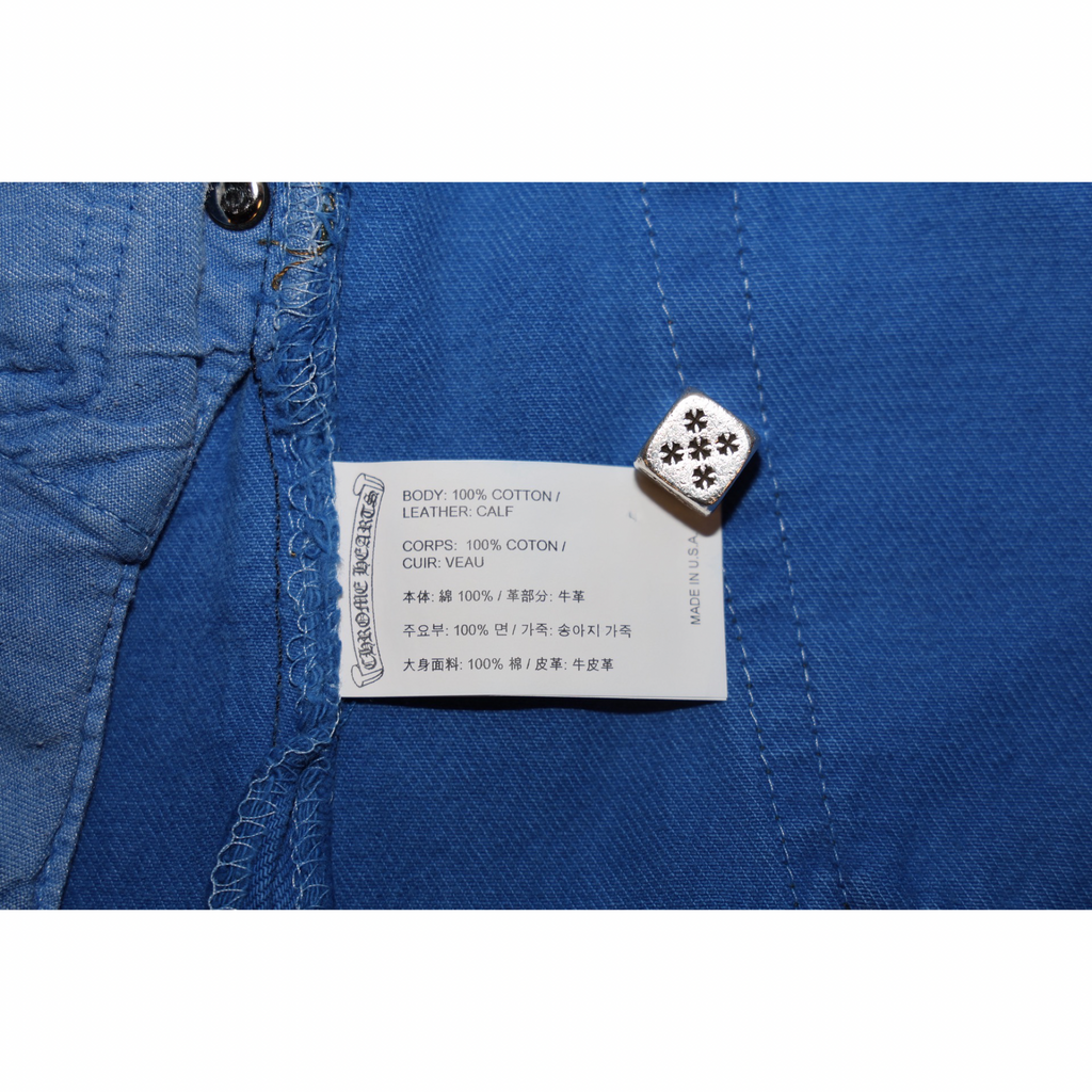 Chrome Hearts Levi's 501 London Exclusive Blue Dyed Cross Patch Jeans