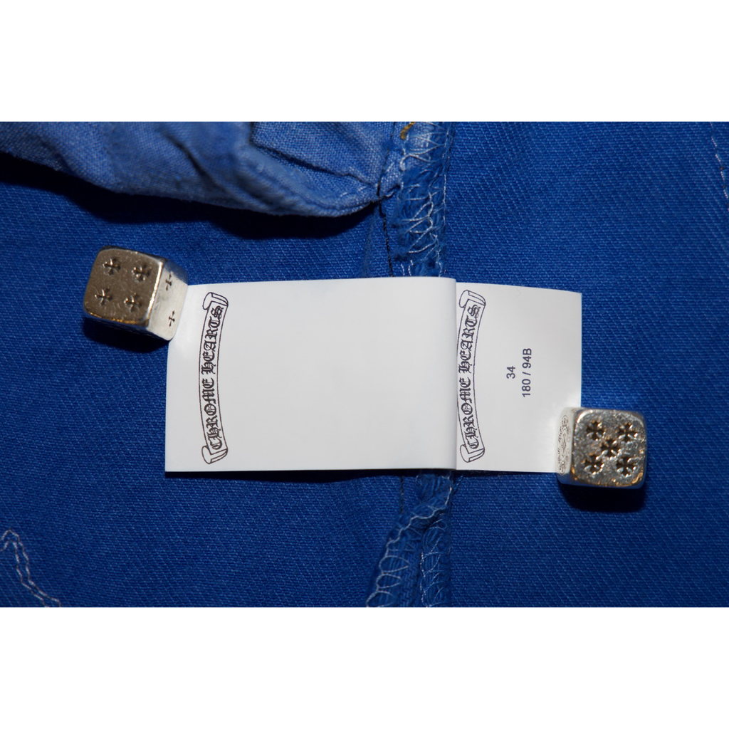 Chrome Hearts Levi's 501 London Exclusive Blue Dyed Cross Patch Jeans