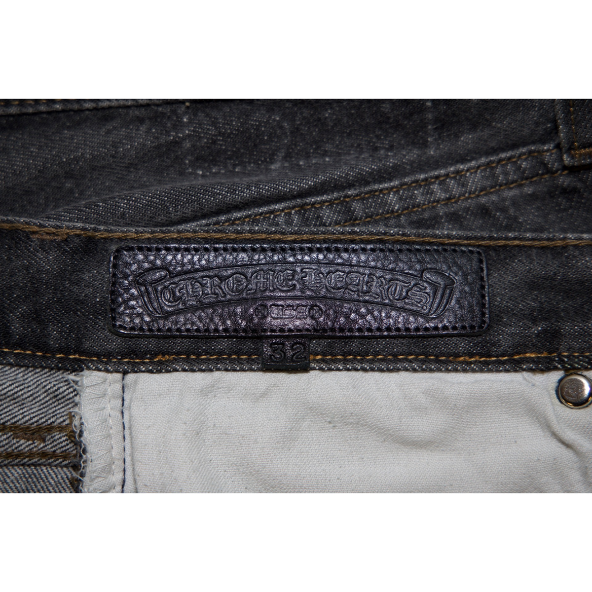 Chrome Hearts Levi's 501 Cross Patch Black Wash Jeans